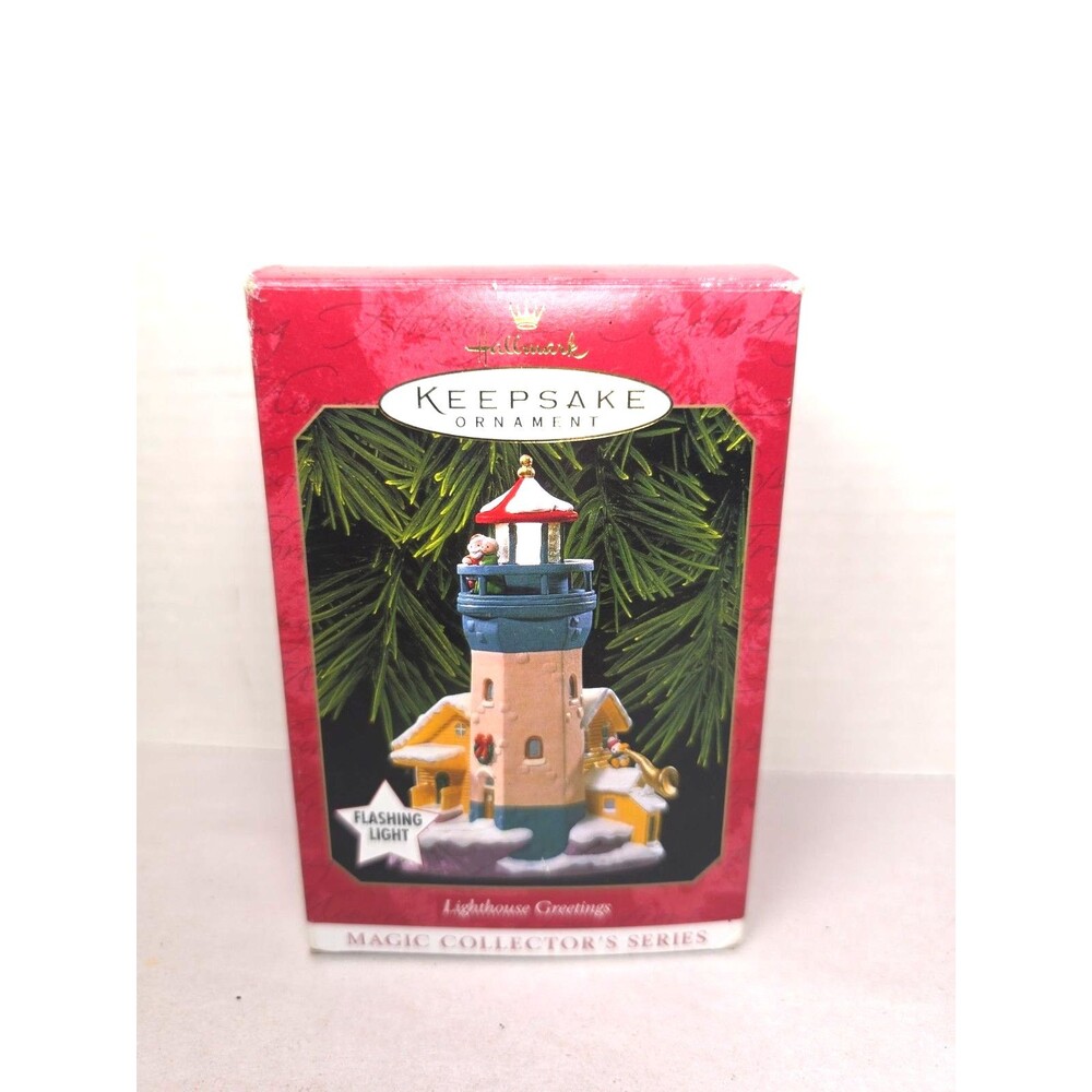 1999 Hallmark Keepsake "Lighthouse Greetings" Christmas Ornament
